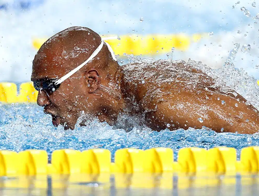 Gabriel Mangabeira competing at the Olympics