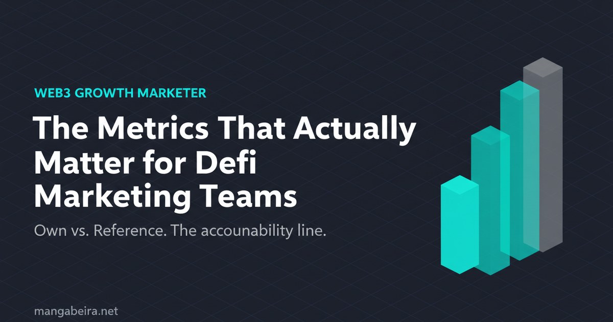 Las Métricas Que Realmente Importan para Equipos de Marketing DeFi