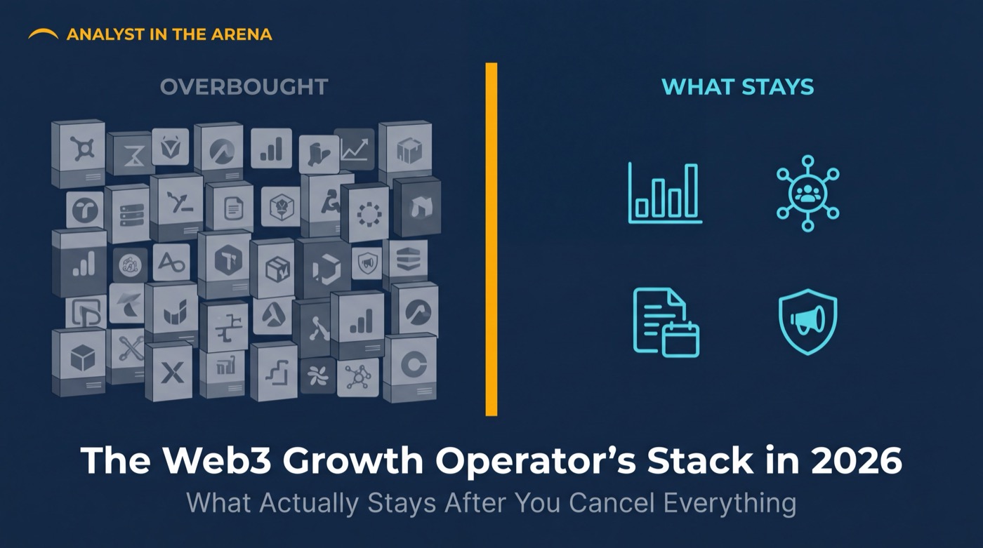 The Web3 Growth Operator's Stack in 2026: What Actually Stays After You Cancel Everything